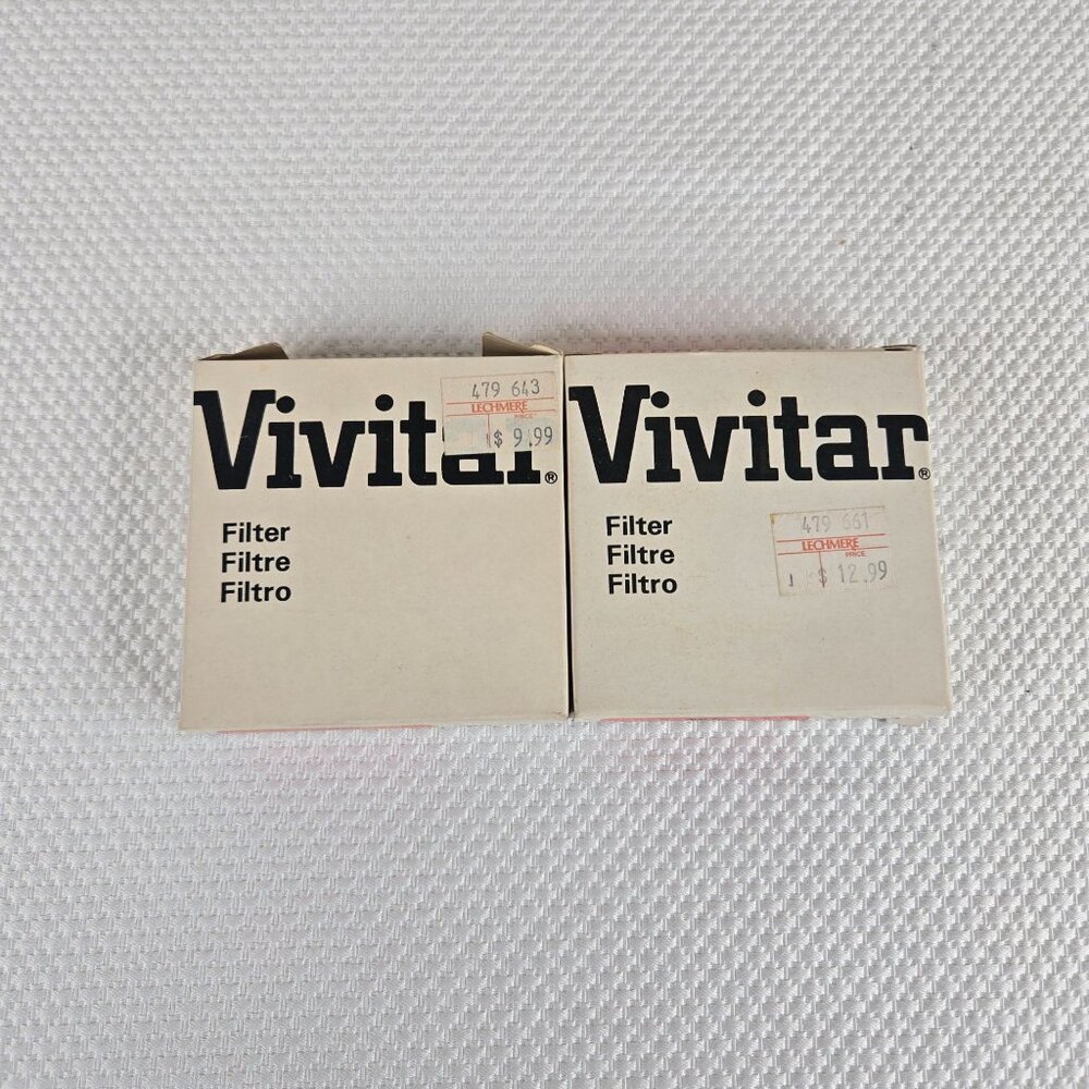 Vintage Vivitar Skylight Camera Lens Filters 52mm & 62mm In Box